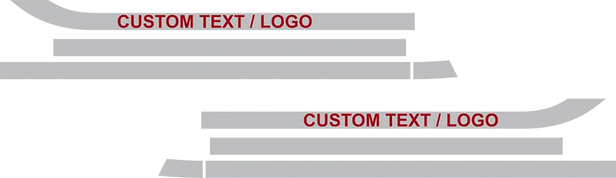 2018-2023 Wrangler JL JLU / Gladiator JT Upper Body Side Accent Stripes graphic design style 01 image.